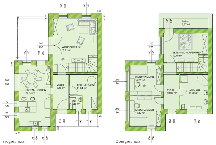 Illustration des Hausplans „Prestige 159