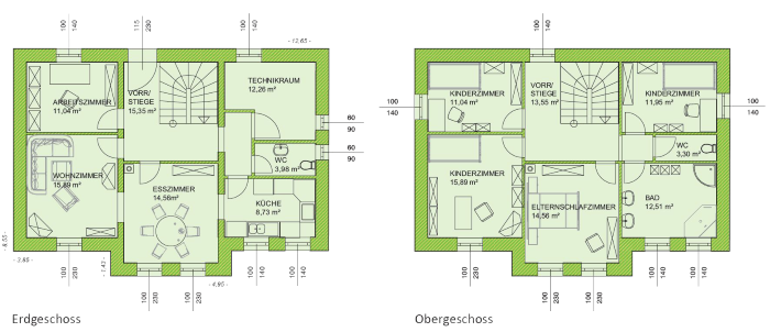 Illustration des Hausplans „Prestige 164